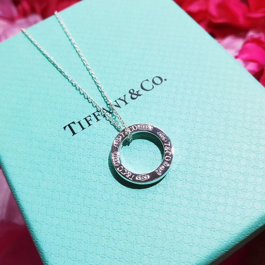 Superior Quality Tiffany 1837? Circle Pendant Single Loop Silver Gold Necklace For Ladies Online