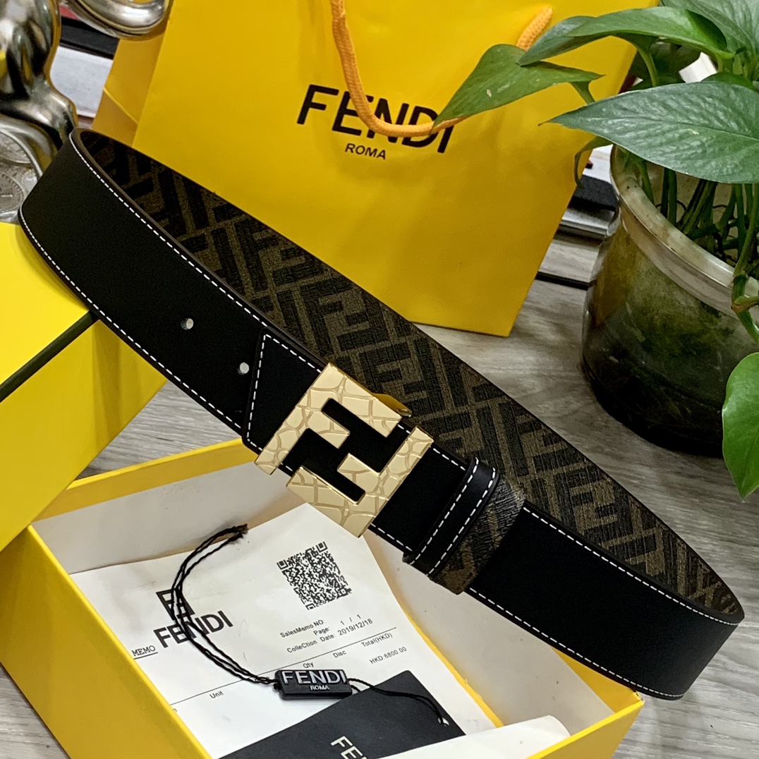 Fendi Leather Belts 1:1 Mirror Version