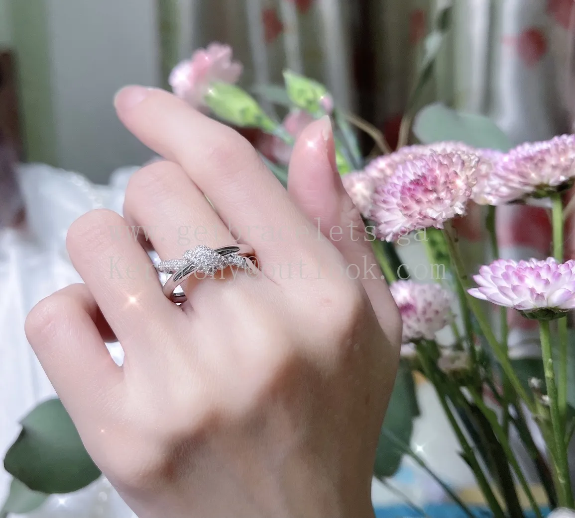 Tiffany Knot Ring Rose Gold/Yellow Gold/White Gold with Diamonds