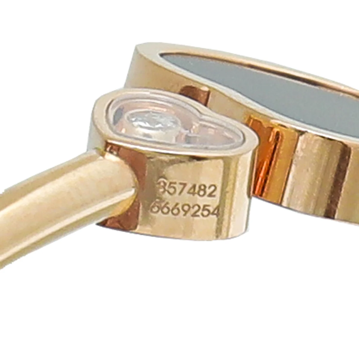 Chopard 18K Rose Gold Diamond Happy Tahitian Pearl Medium Bracelet