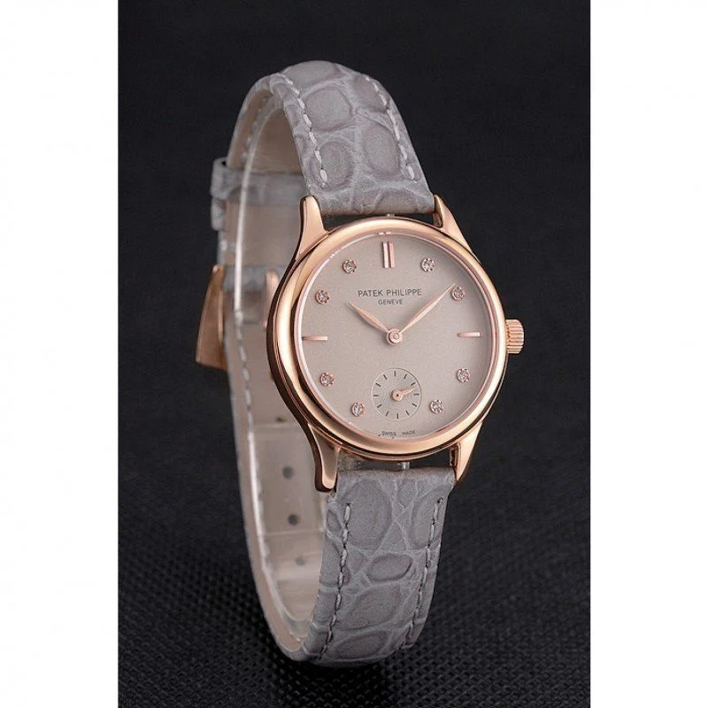 Calatrava Silver & Diamond Dial 28 mm, Rose Gold Plated