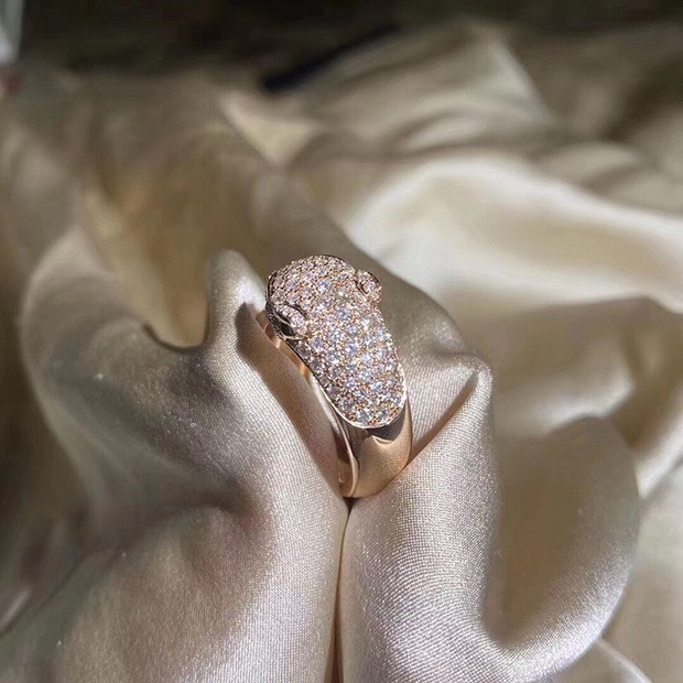 Cartier Leopard Head Ring with Diamonds, PANTHÈRE CARTIER RING Dupe