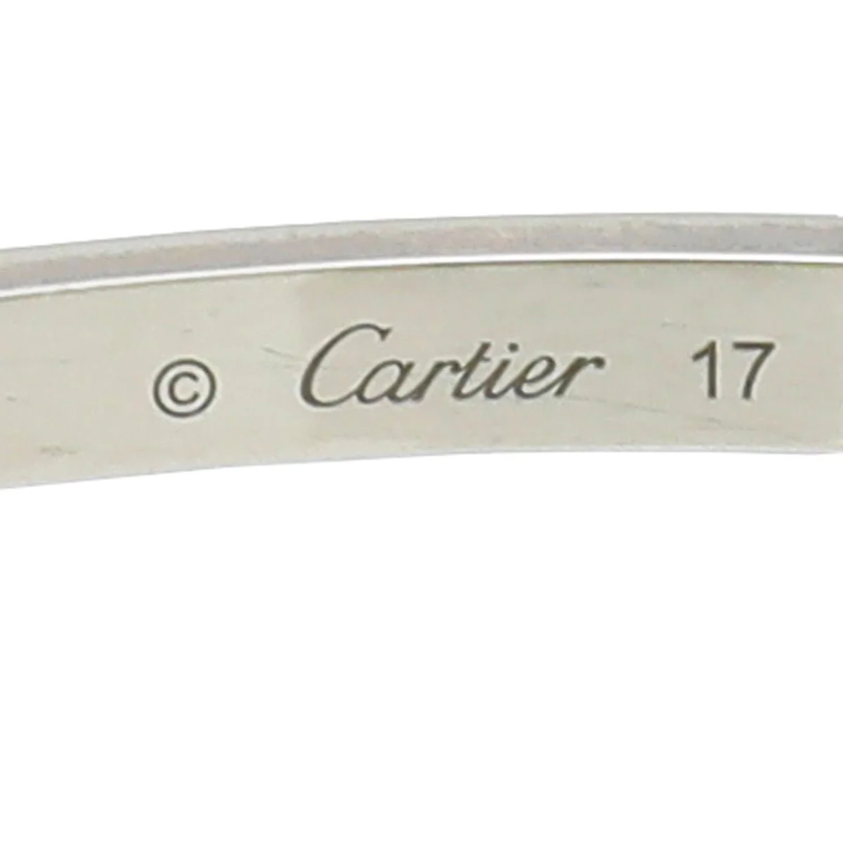 Cartier 18K White Gold Love Small Bracelet 17