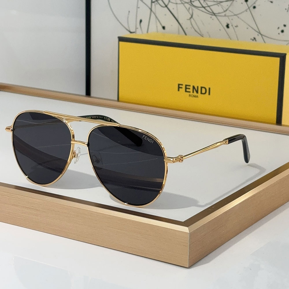 Fendi  Aviator metal Sunglasses Top quality （Replica）