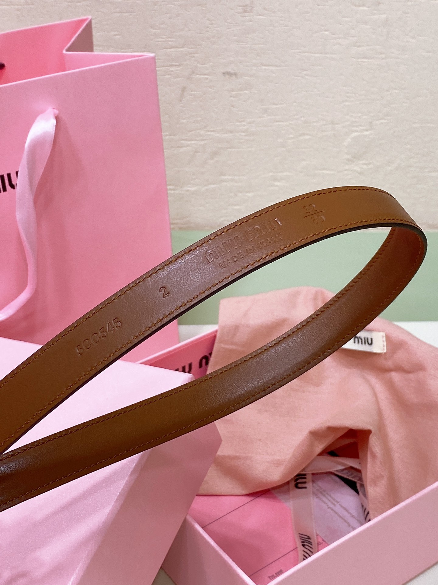 MiuMiu Leather Belts 1:1 Mirror Version