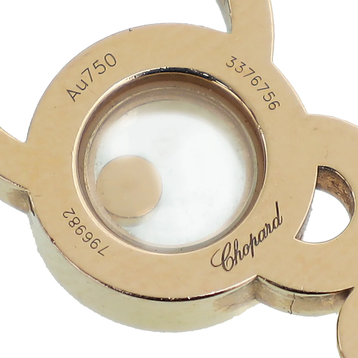 Chopard 18K Rose Gold 1 Diamond Happy Bubbles Pendant Necklace