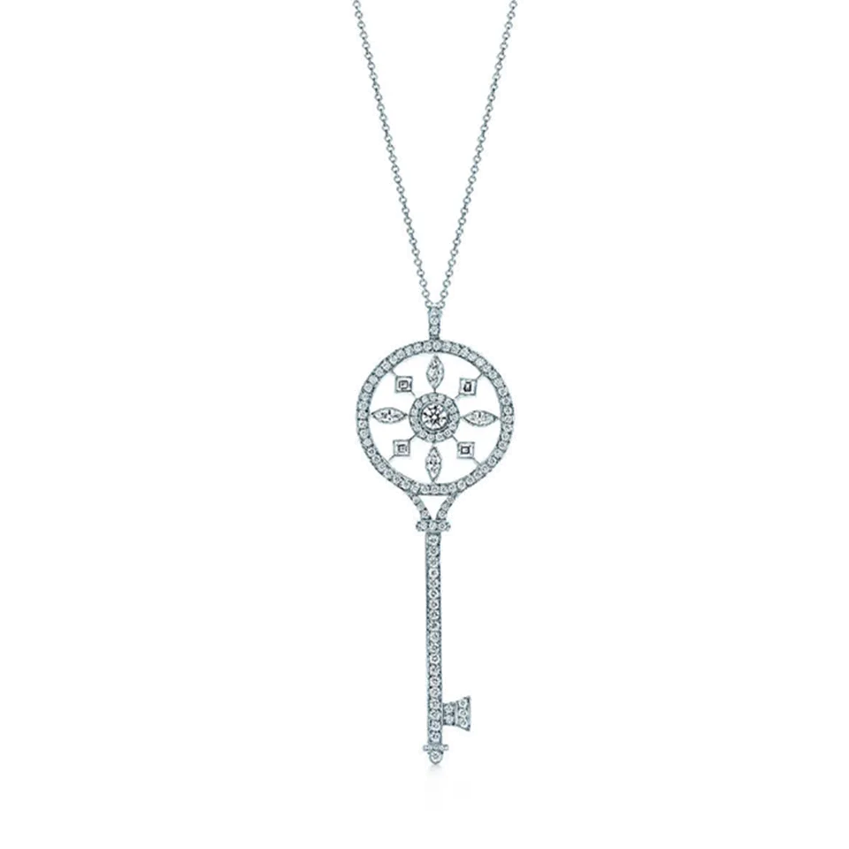 Tiffany Keys Sterling Silver Kaleidoscope Key Pendant Necklace With Diamonds Sale In Malaysia For Women GRP02546
