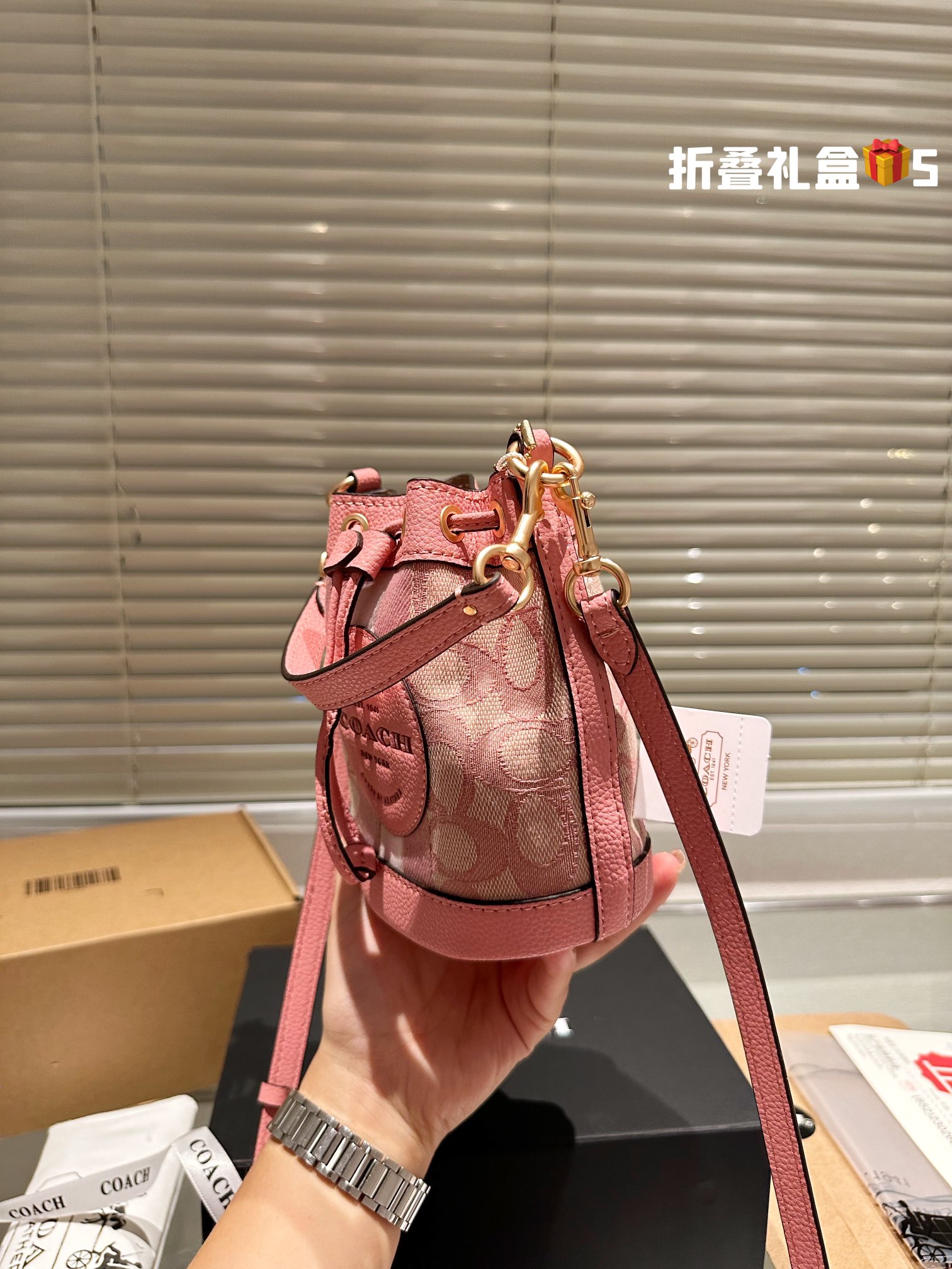 COACH DEMPSEY Bucket Bag 009 LLS561 18cm
