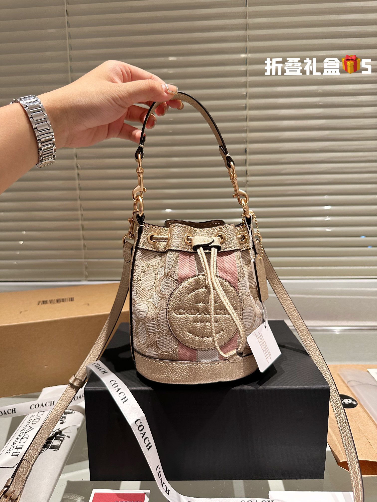 COACH DEMPSEY Bucket Bag 009 LLS561 18cm