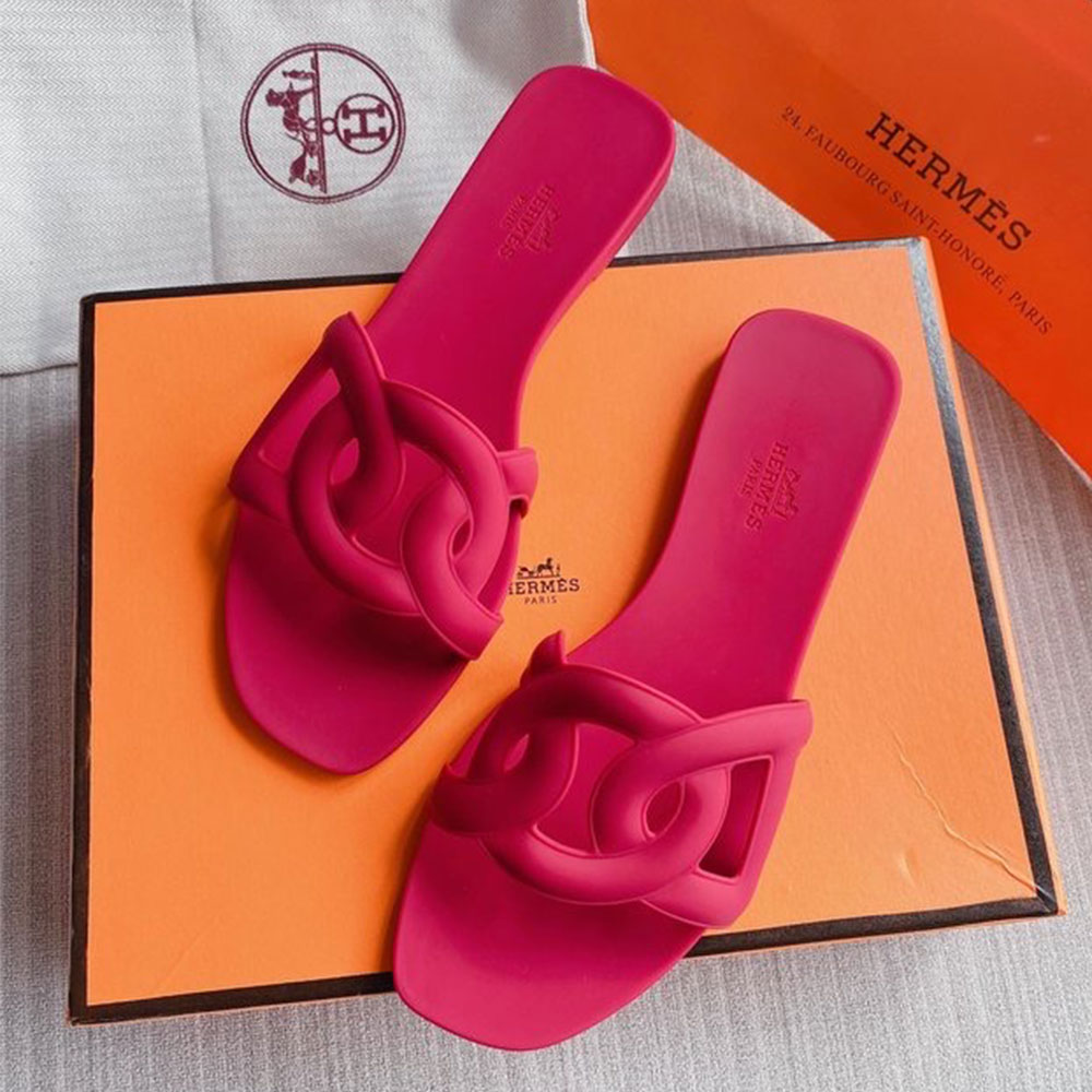 Hermes Shoes Aloha Flat Slippers Slide Sandal(Replica)