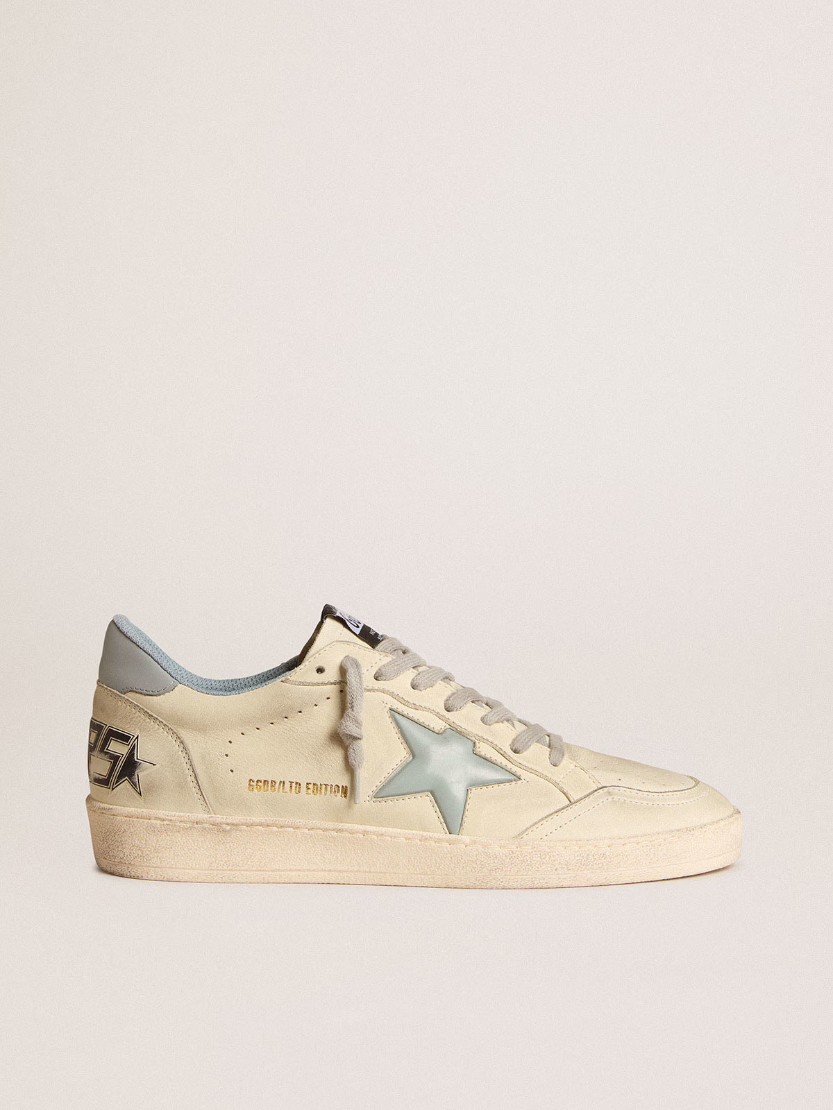 Golden Goose GGDB Men's Ball Star LTD with light blue plastic star and leather heel tab