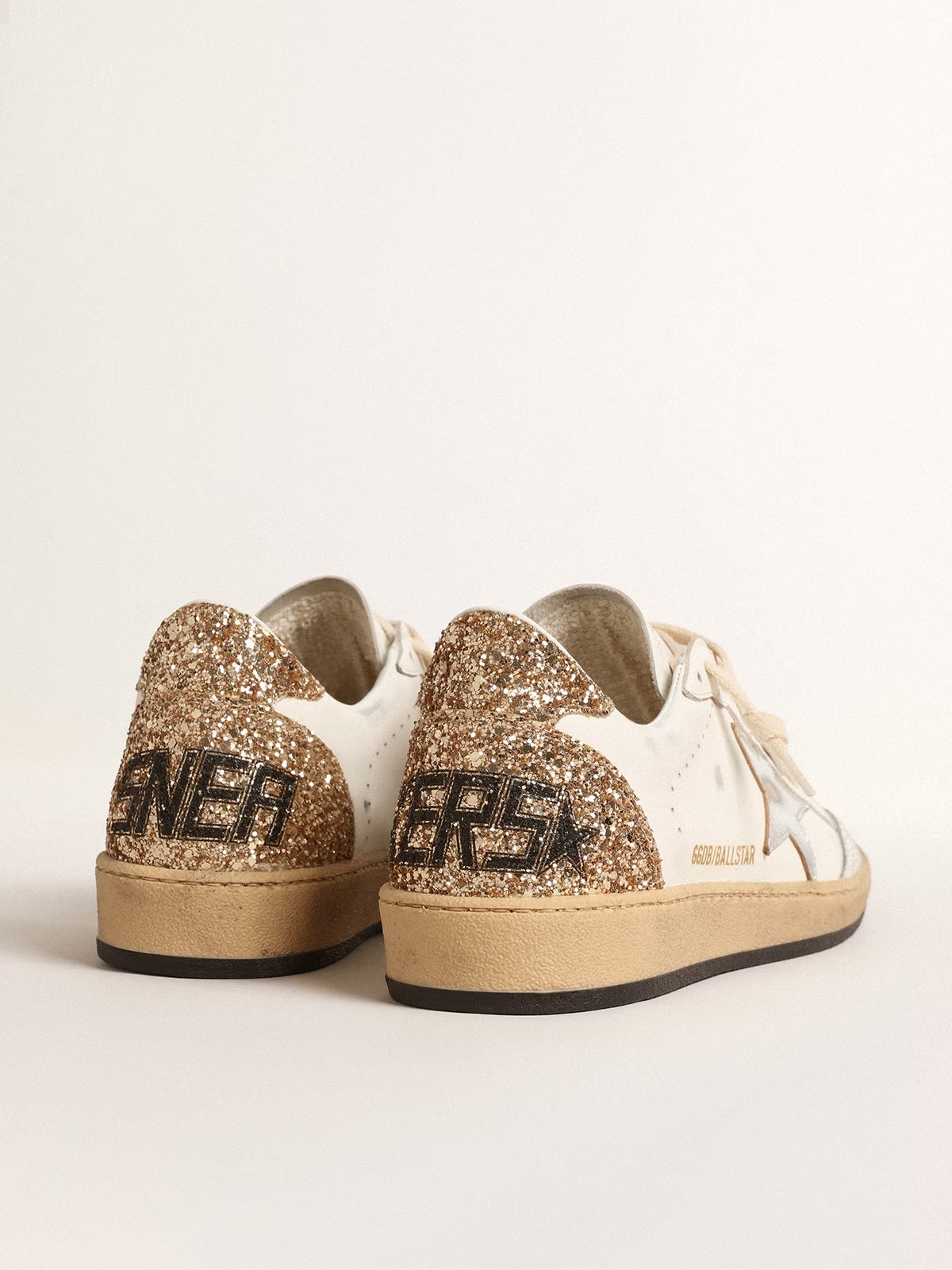Golden Goose GGDB Ball Star with metallic leather star and glitter heel tab