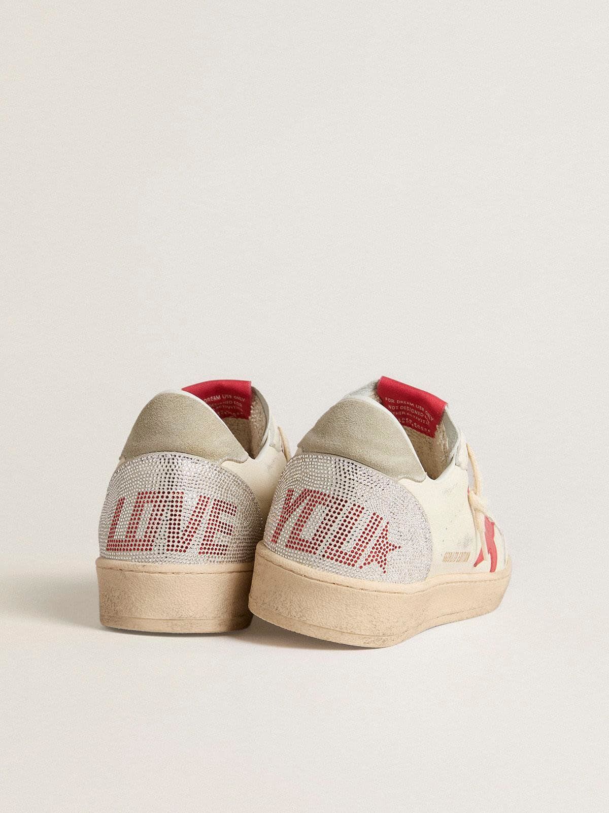 Golden Goose GGDB Valentine's Day Women's Ball Star with red leather star red Swarovski lettering