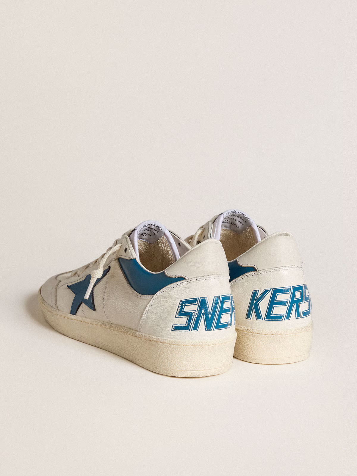 Golden Goose GGDB Ball Star LTD in nappa with turquoise leather star and white heel tab