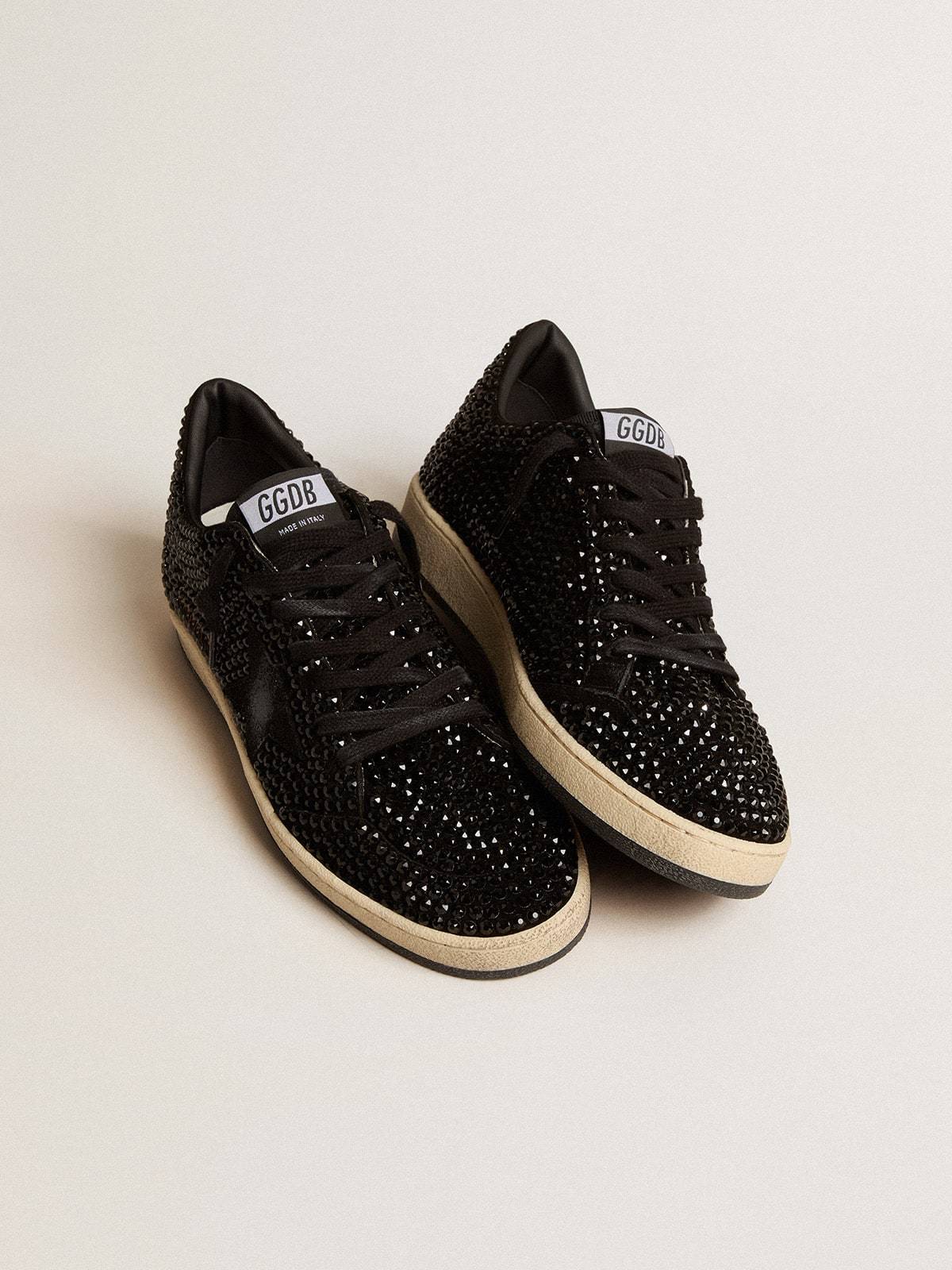 Golden Goose GGDB Ball Star in suede with black Swarovski crystals and black suede star