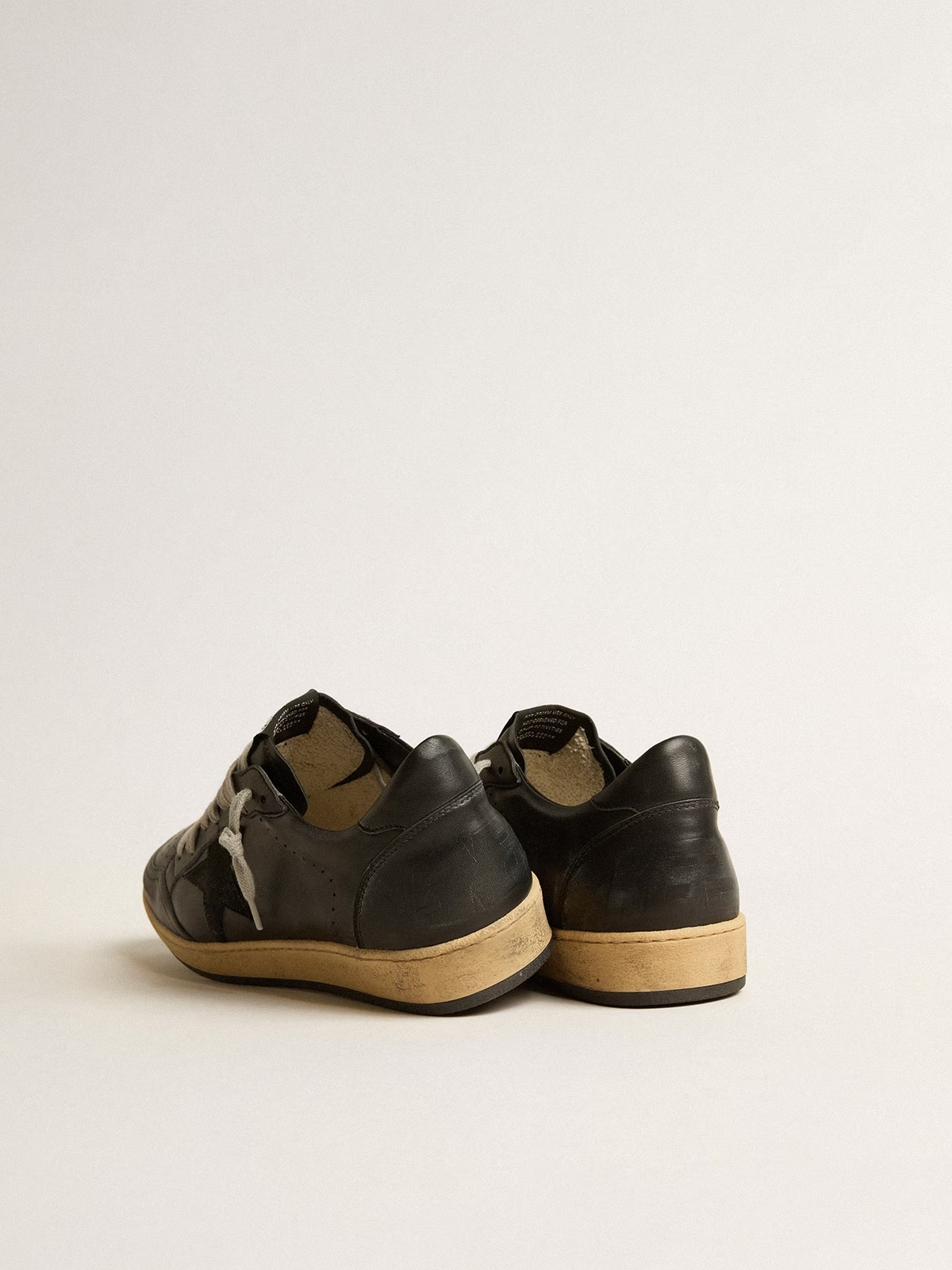 Golden Goose GGDB Ball Star in black nappa with suede star and black nappa heel tab