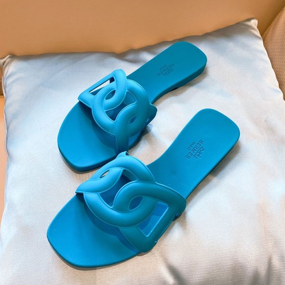 Hermes Shoes Aloha Flat Slippers Slide Sandal(Replica)