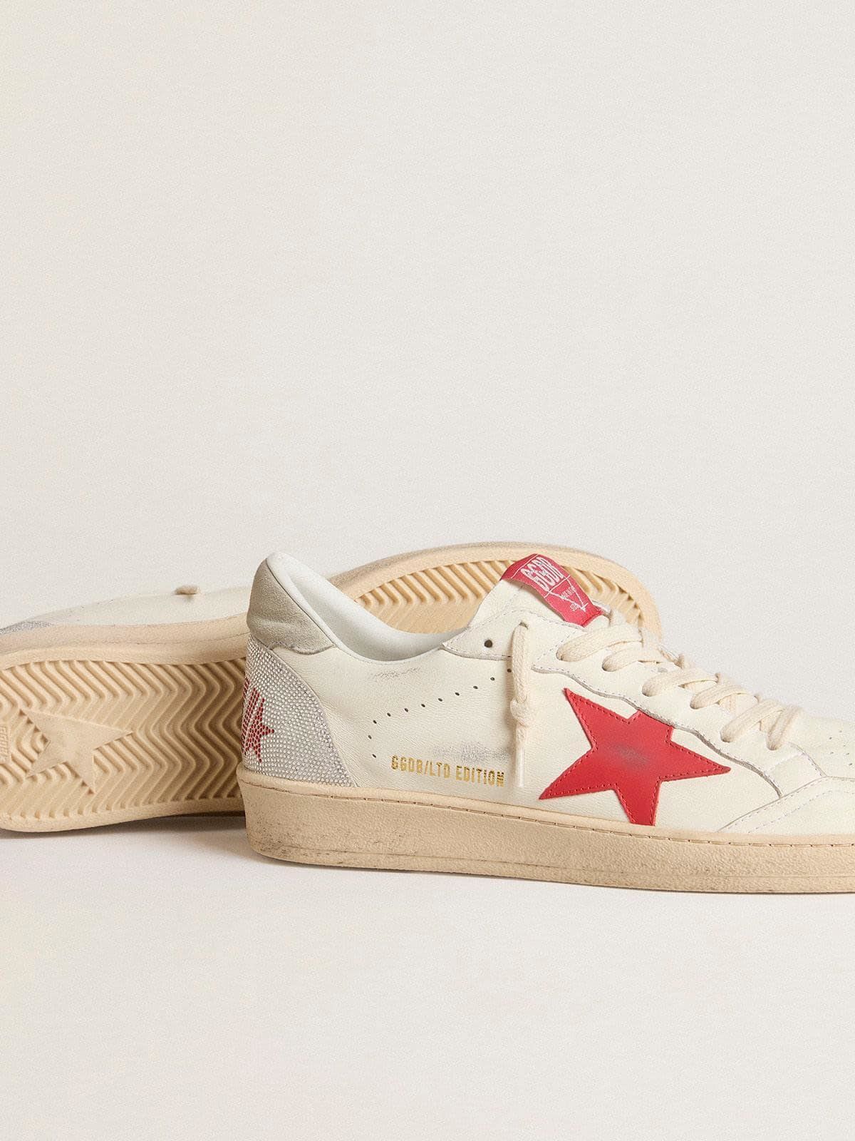 Golden Goose GGDB Valentine's Day Women's Ball Star with red leather star red Swarovski lettering