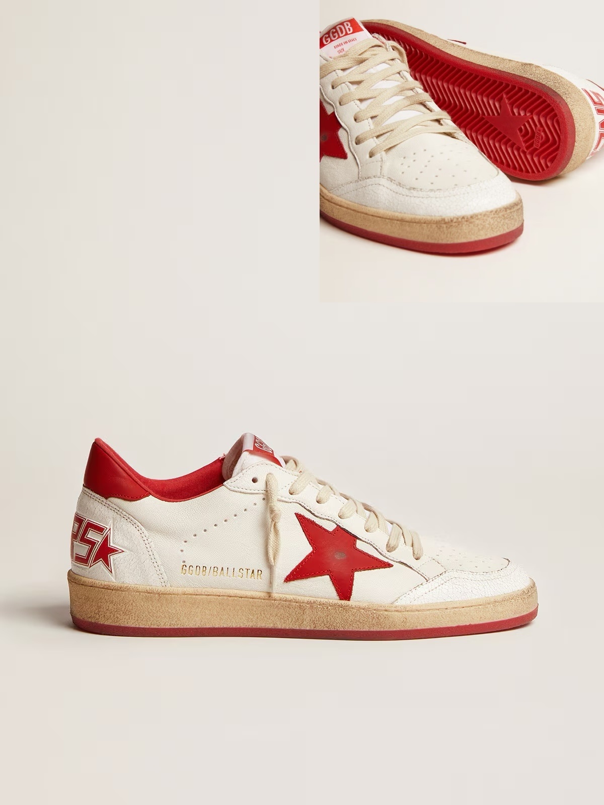 Goose GGDB Men's Ball Star in white leather