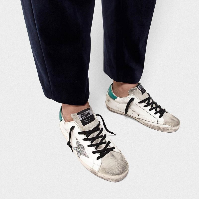 Golden Goose GGDB Super-Star sneakers in leather with glittery star