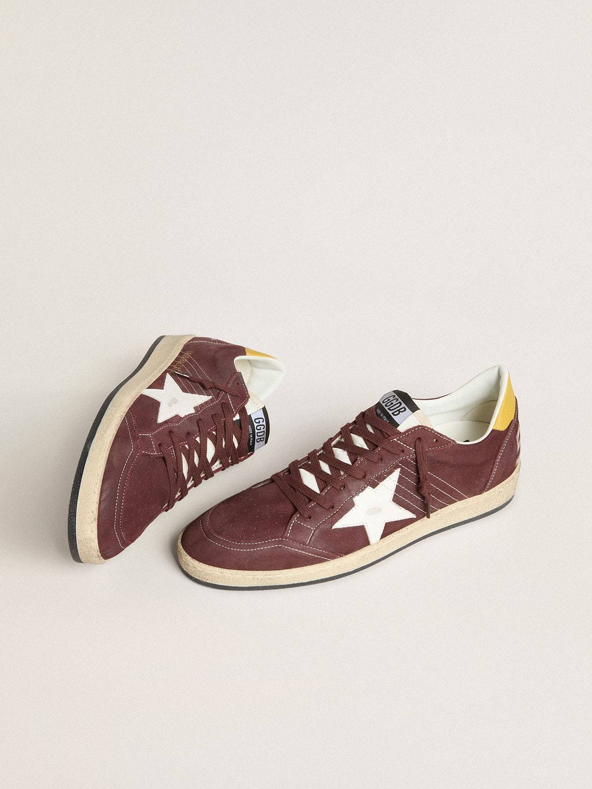 Golden Goose GGDB Men's Ball Star in chocolate nubuck with leather star and heel tab