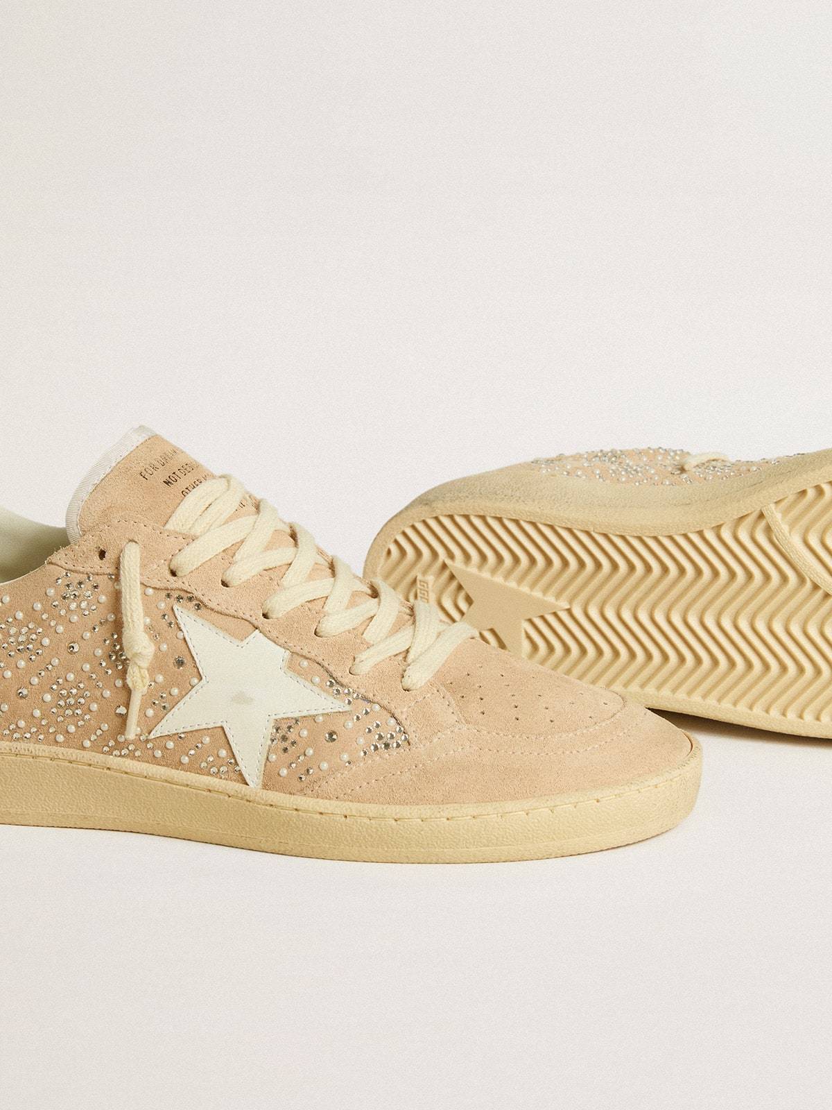 Golden Goose GGDB Ball Star in suede and Swarovski crystals with leather star and metallic heel tab