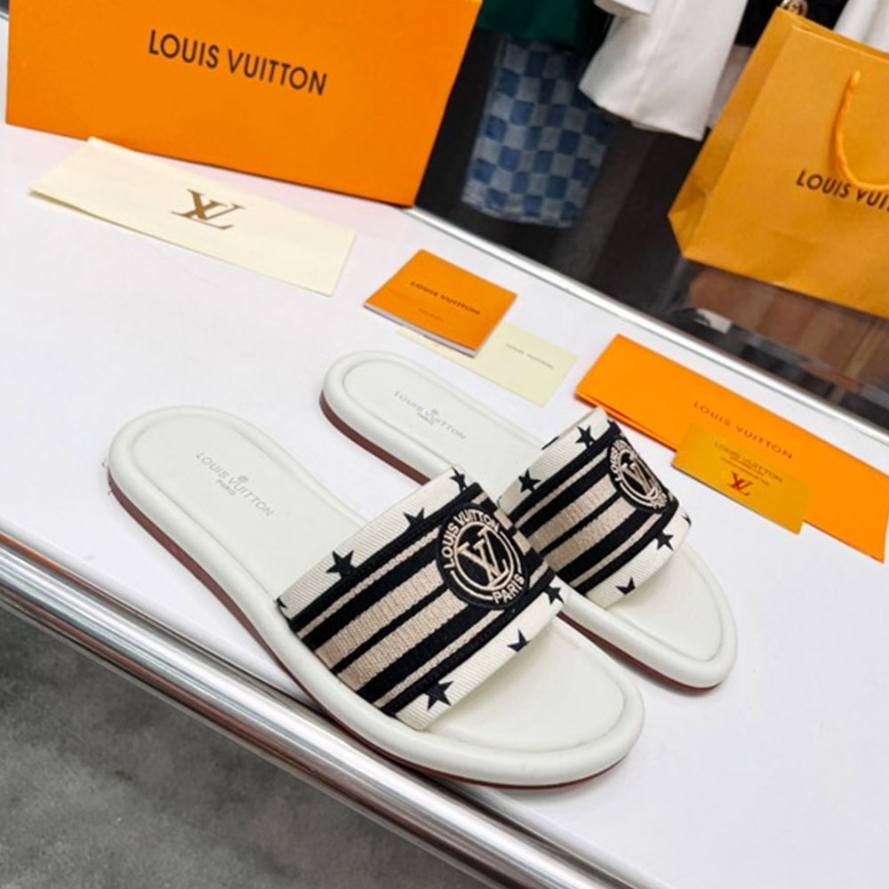 Louis Vuitton LV Magnetic Canvas Dashion Flip-flops Slide Sandal (Replica)