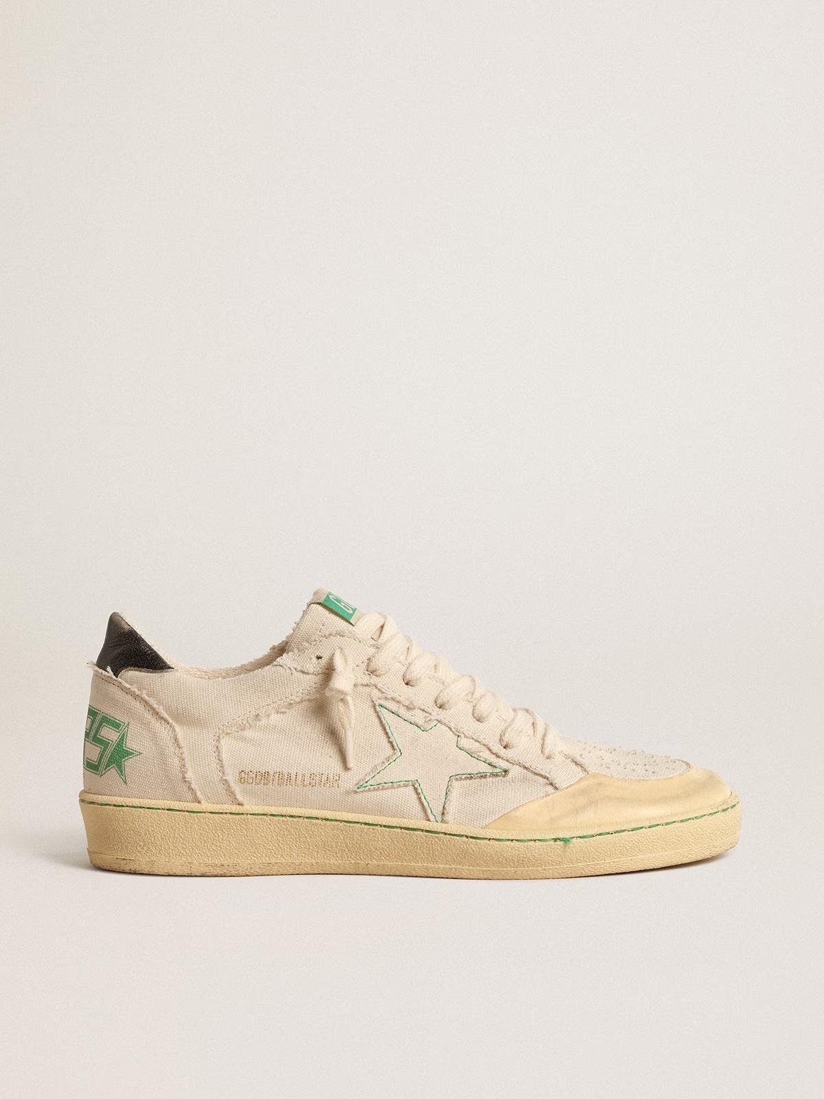 Golden Goose GGDB Ball Star LTD with vanilla canvas star and leather heel tab