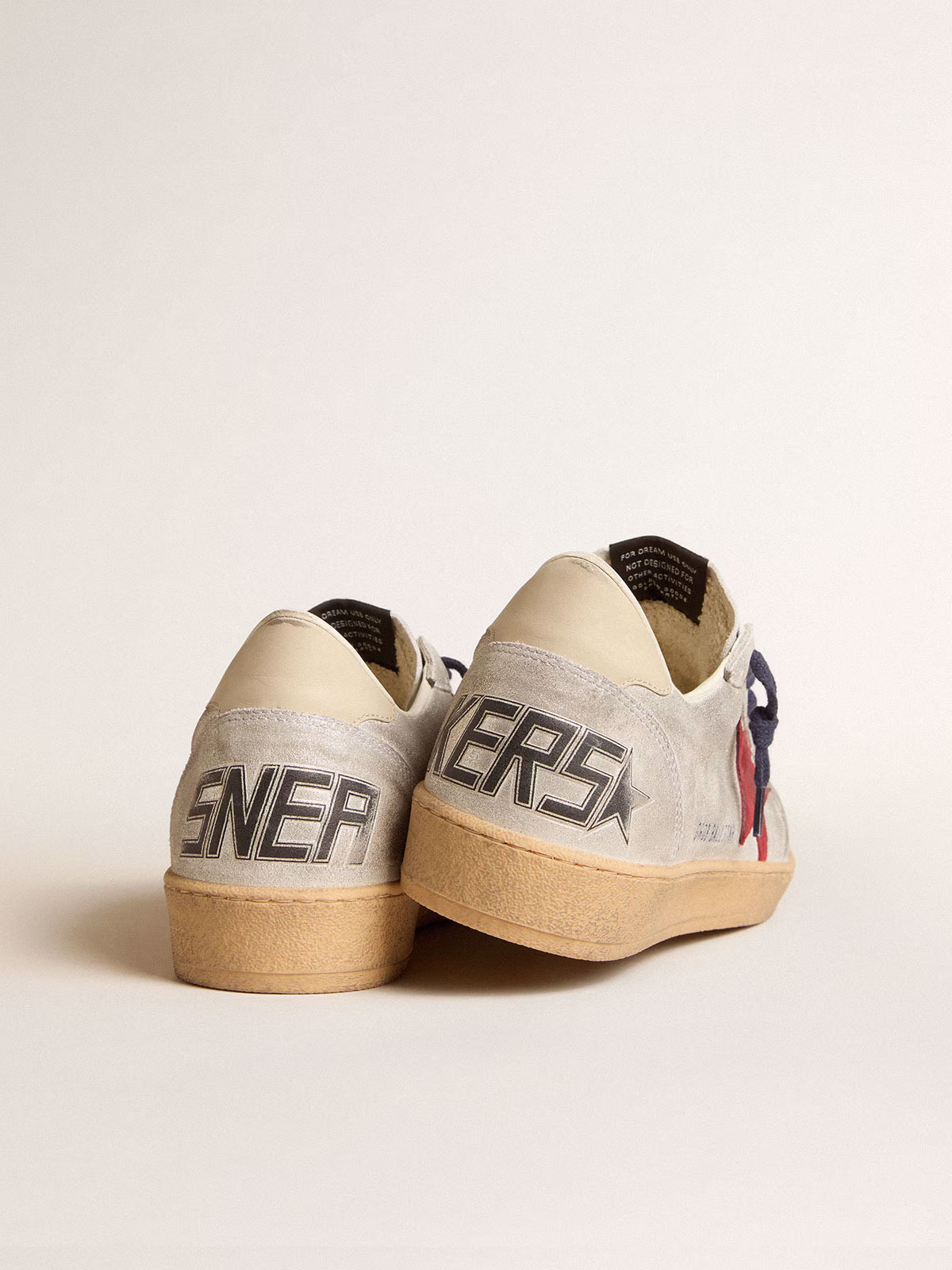 Golden Goose GGDB Ball Star in metallic suede with suede star and leather heel tab