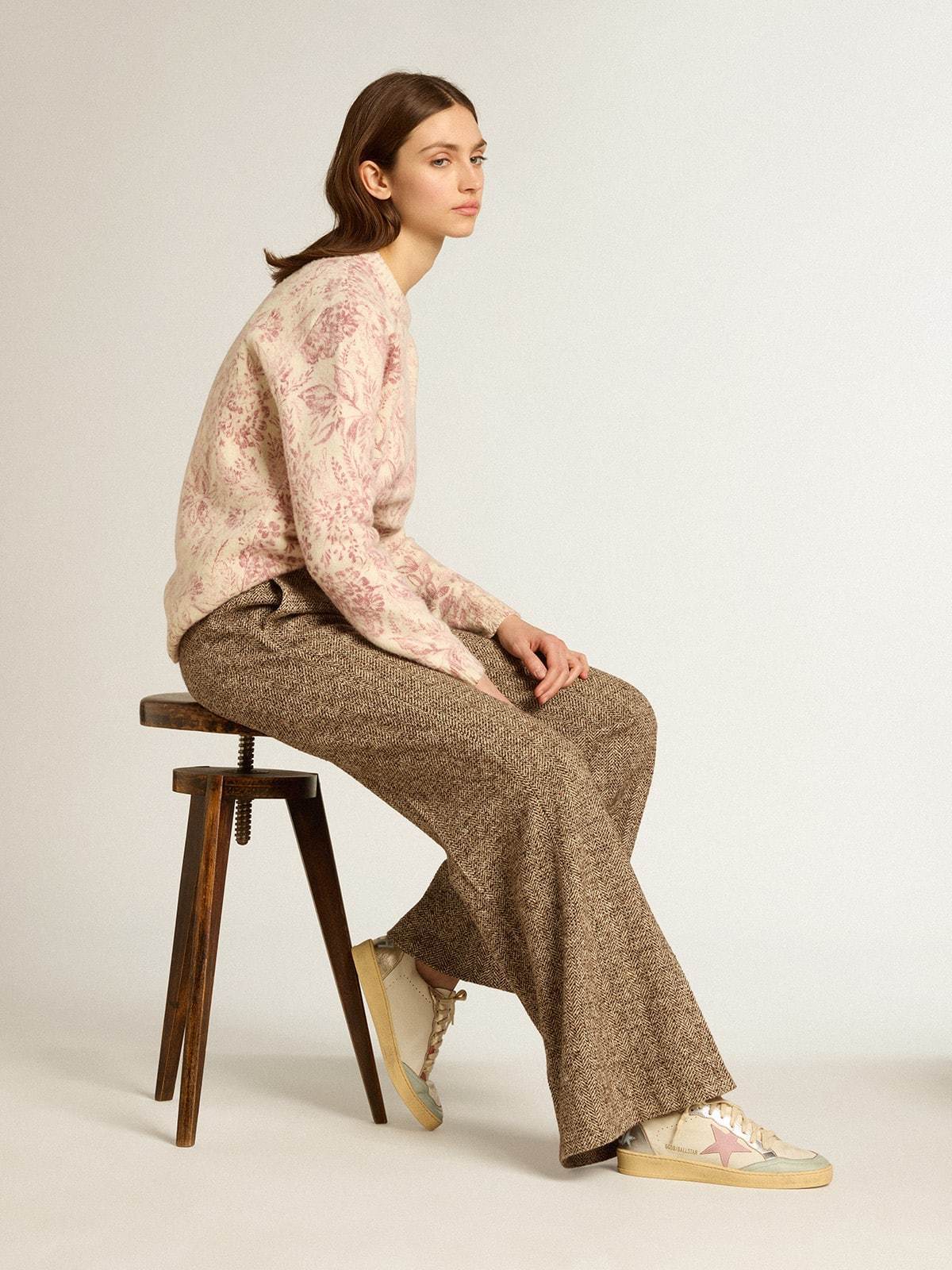 Golden Goose GGDB Ball Star with pink suede star and metallic leather inserts