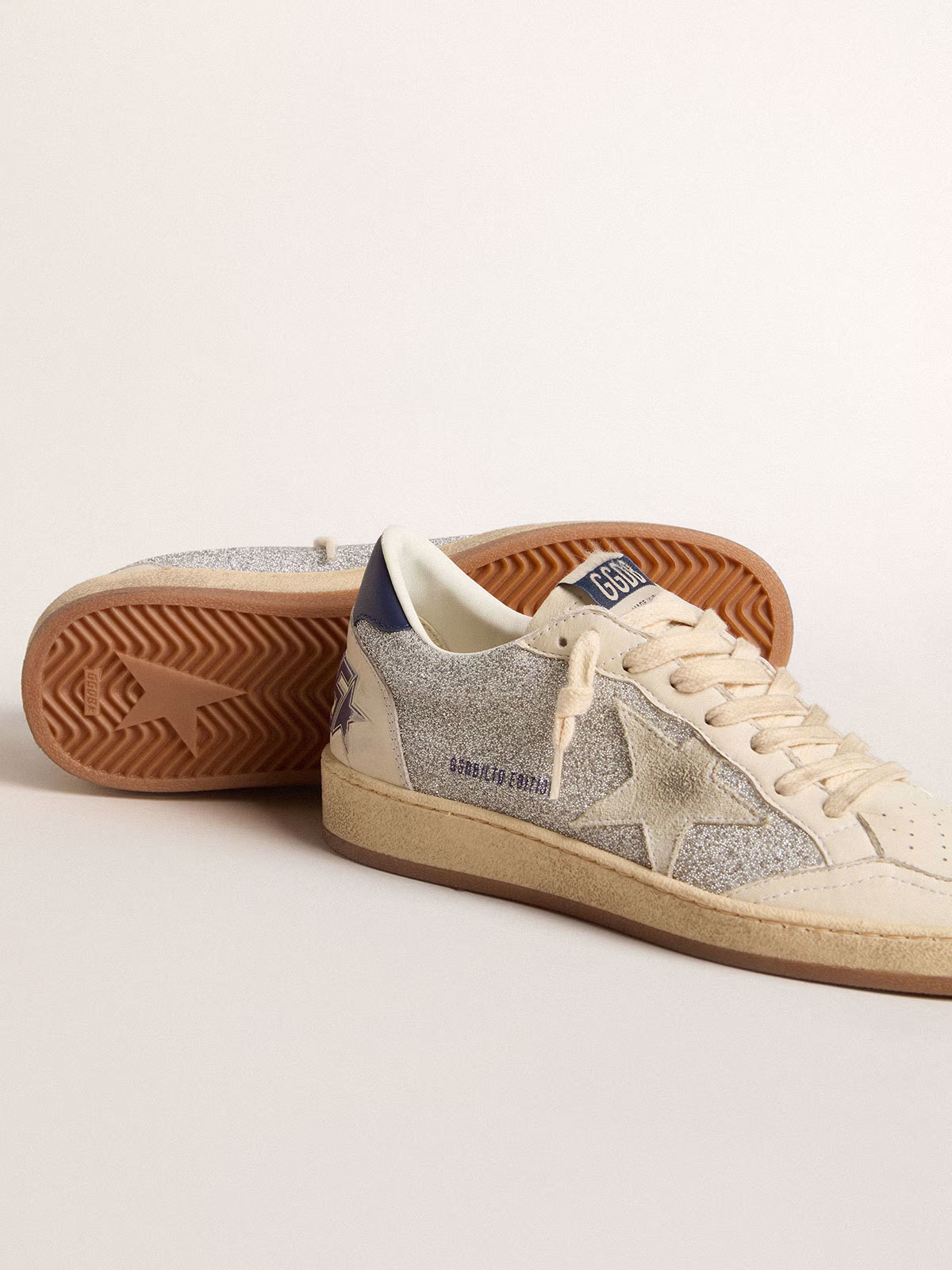 Golden Goose GGDB Ball Star LTD in Swarovski crystals and leather with white suede star