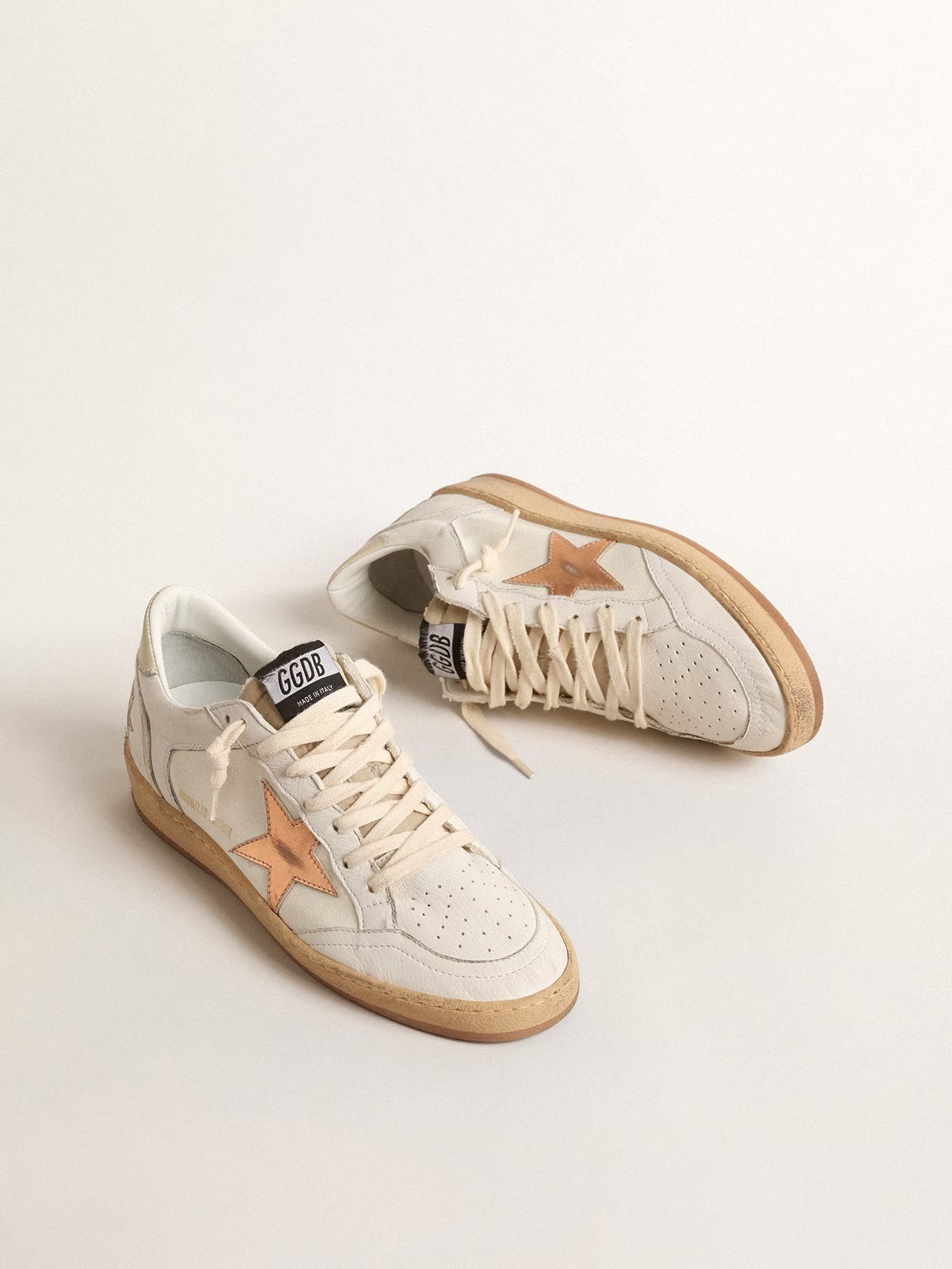 Golden Goose GGDB Ball Star LTD in canvas and nappa with bronze metallic leather star