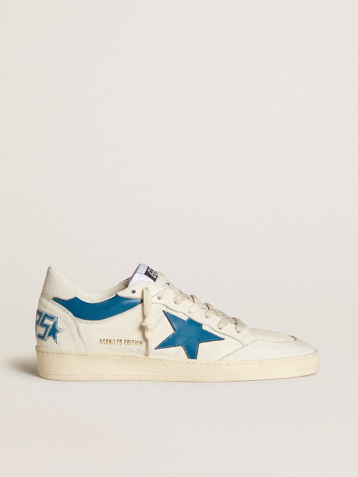 Golden Goose GGDB Ball Star LTD in nappa with turquoise leather star and white heel tab