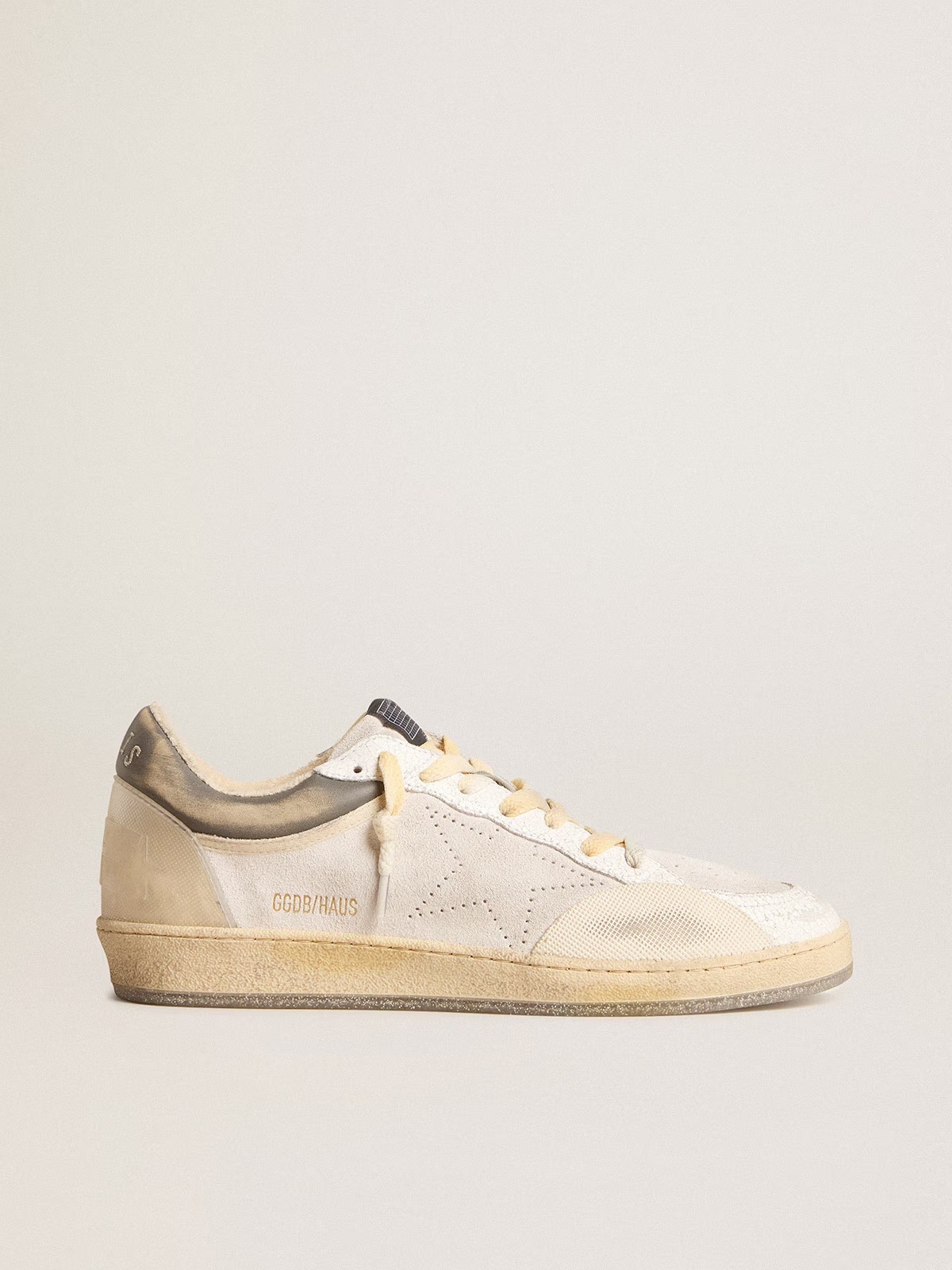 Golden Goose GGDB Ball Star Sabots in nappa leather with ice-gray suede star