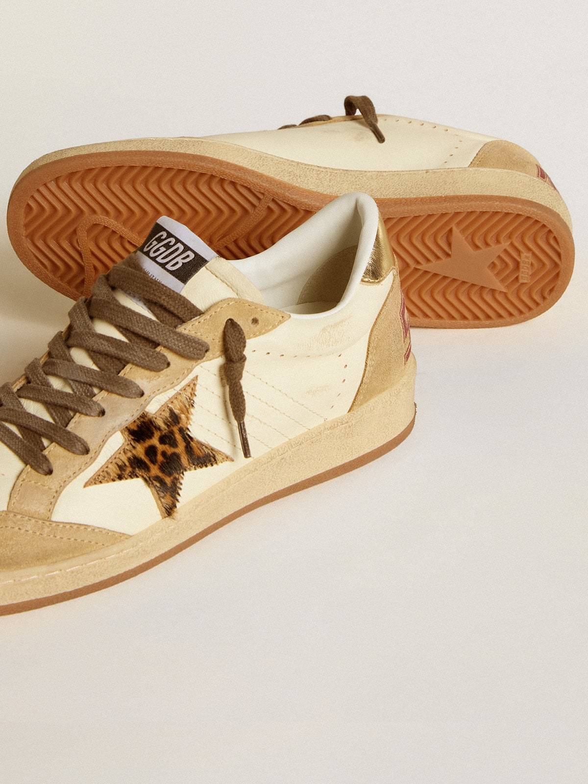Golden Goose GGDB Women's Ball Star in nappa and suede with pony skin star and metallic heel tab