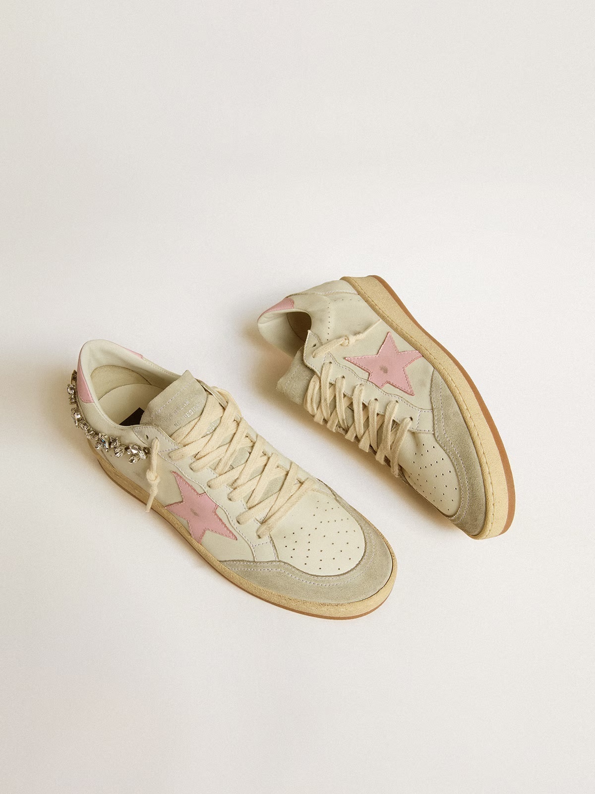 Golden Goose GGDB Ball Star Sabots in nappa with platinum star and shearling lining