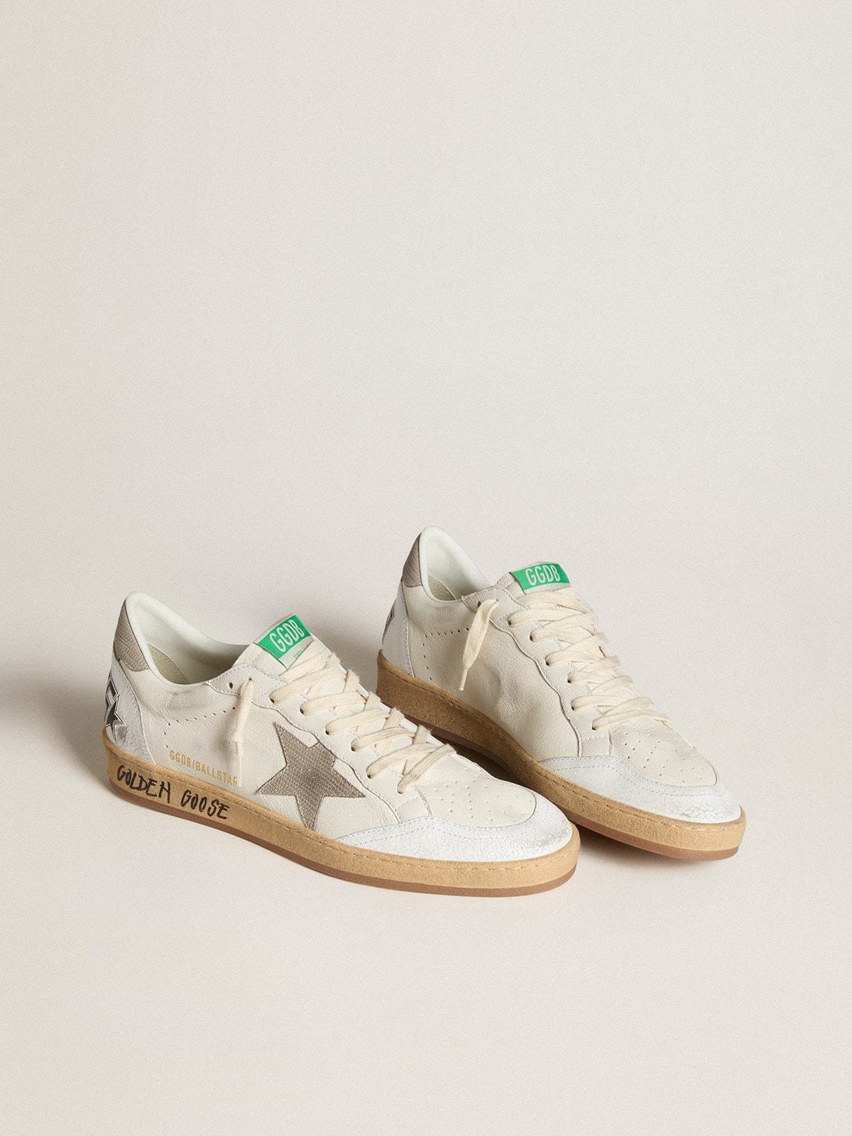 Golden Goose GGDB Ball Star in nappa leather with gray nubuck star and heel tab