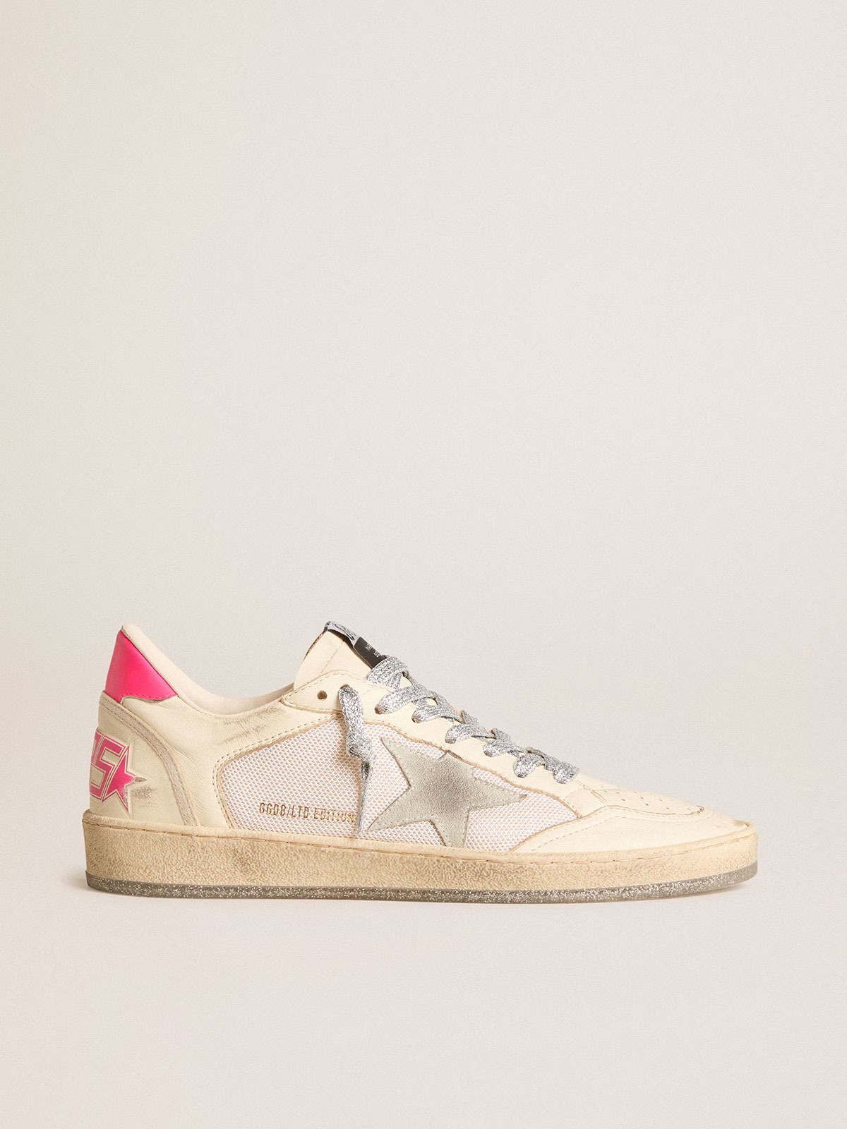 Golden Goose GGDB Women's Ball Star LTD in nappa leather and mesh with suede star leather heel tab