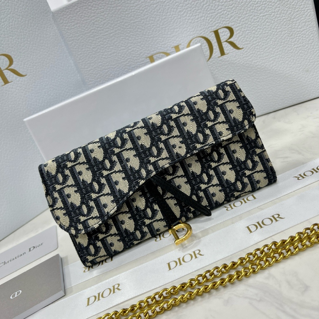 Dior Saddle Chain Wallet(Replica)