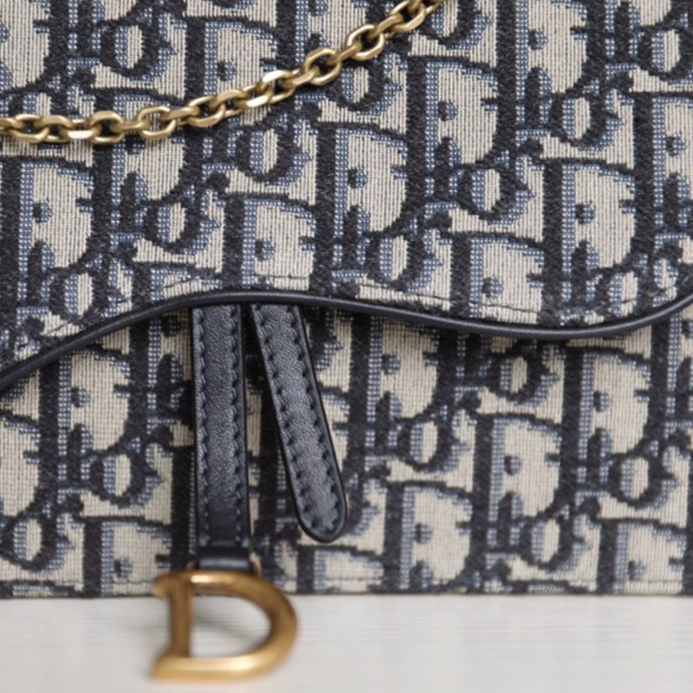 Replica Dior Saddle Pouch Blue Dior Oblique Jacquard S5620CTZQ_M928