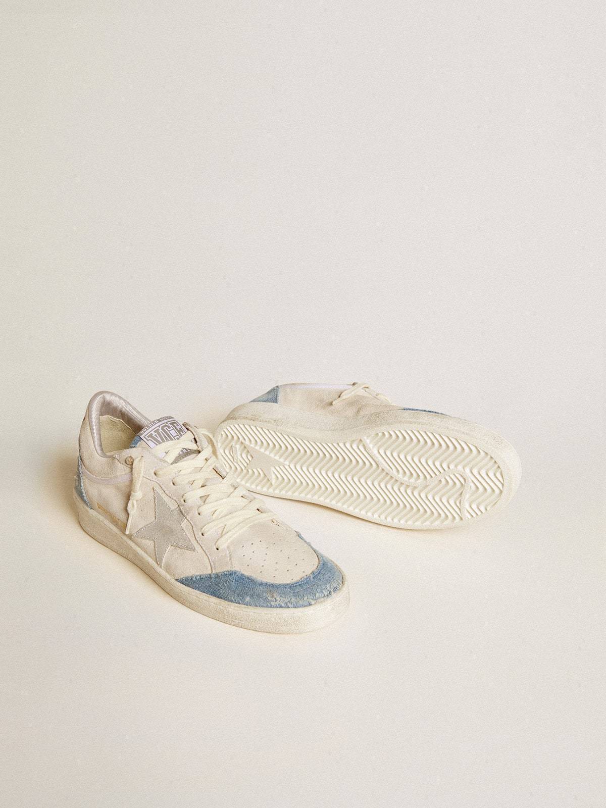 Golden Goose GGDB Ball Star LTD in suede with metallic leather star and denim inserts