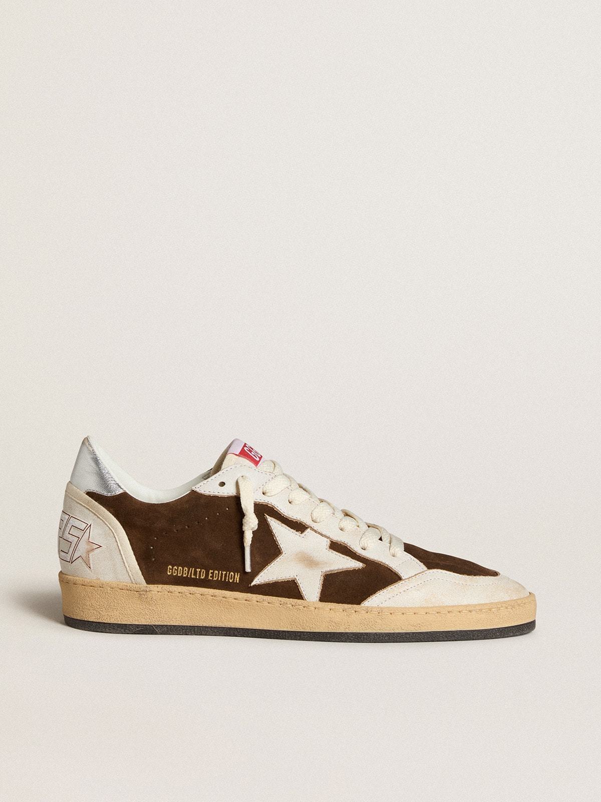 Golden Goose GGDB Ball Star in suede with leather star and metallic leather heel tab