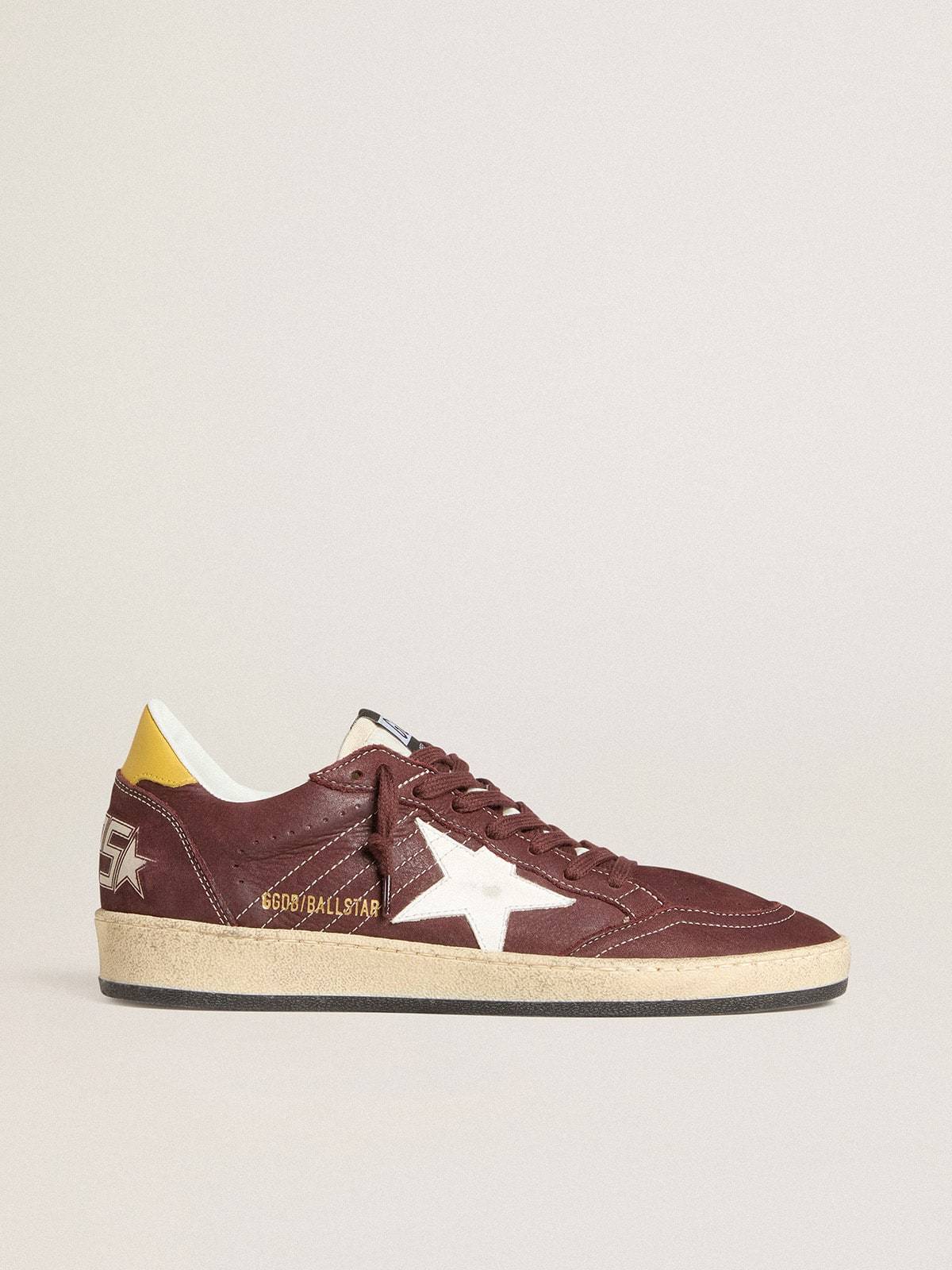 Golden Goose GGDB Women's Ball Star in chocolate nubuck with leather star and heel tab