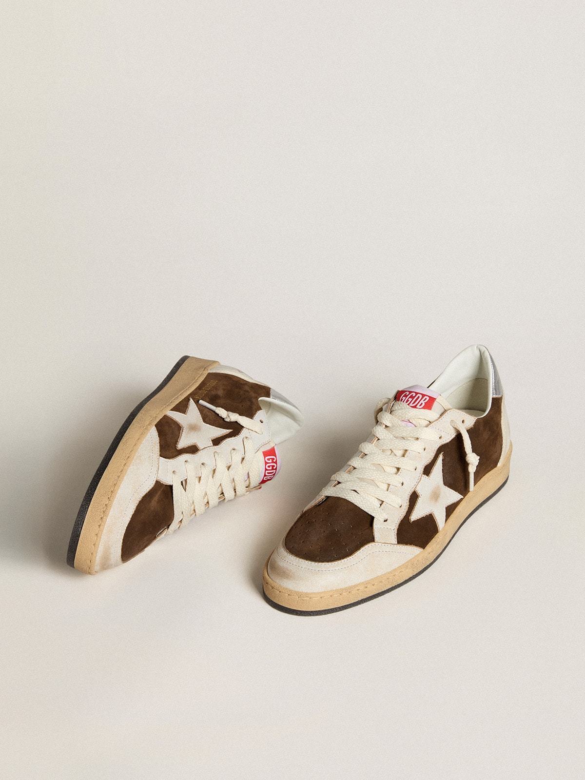 Golden Goose GGDB Ball Star in suede with leather star and metallic leather heel tab