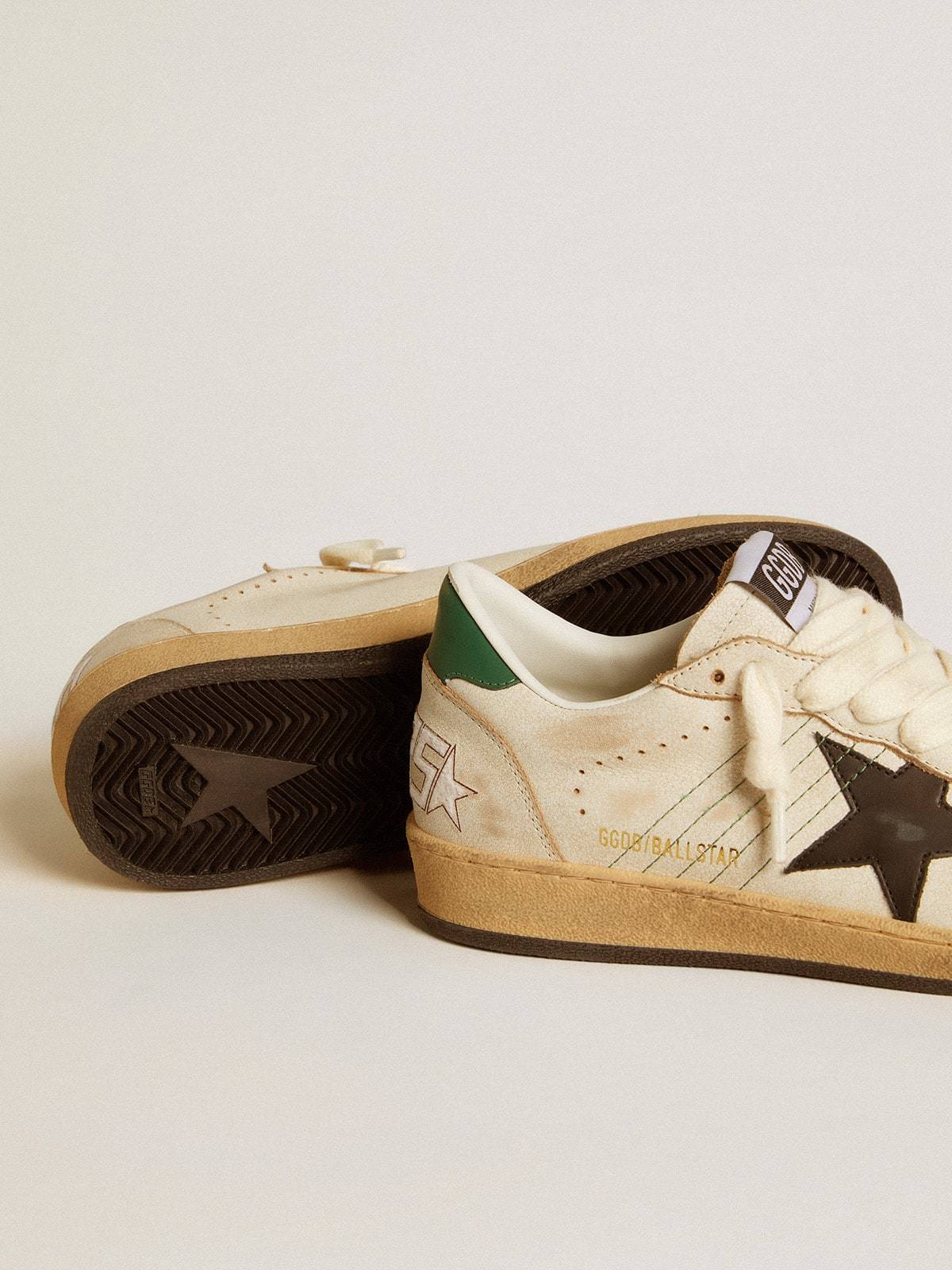 Golden Goose GGDB Women's Ball Star with black leather star and green leather heel tab