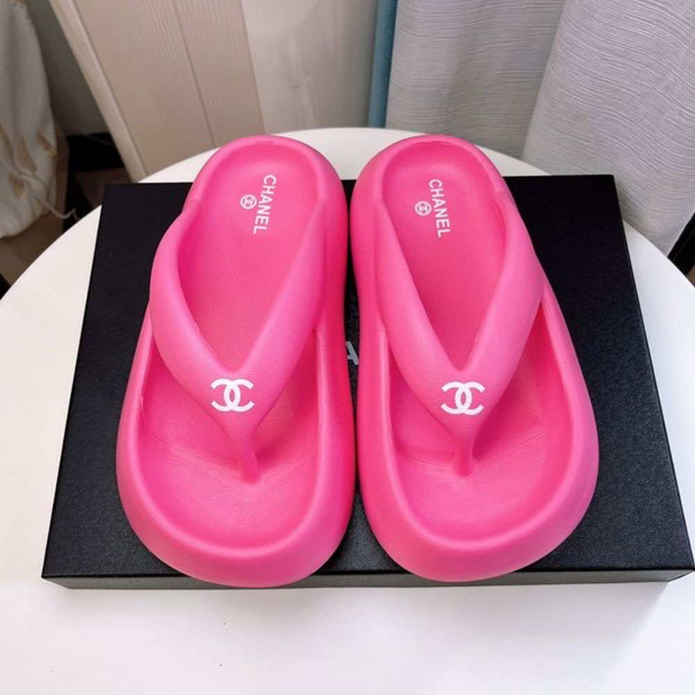 Chanel Thick-soled Beach Flip-flops Slide Sandal (Replica)
