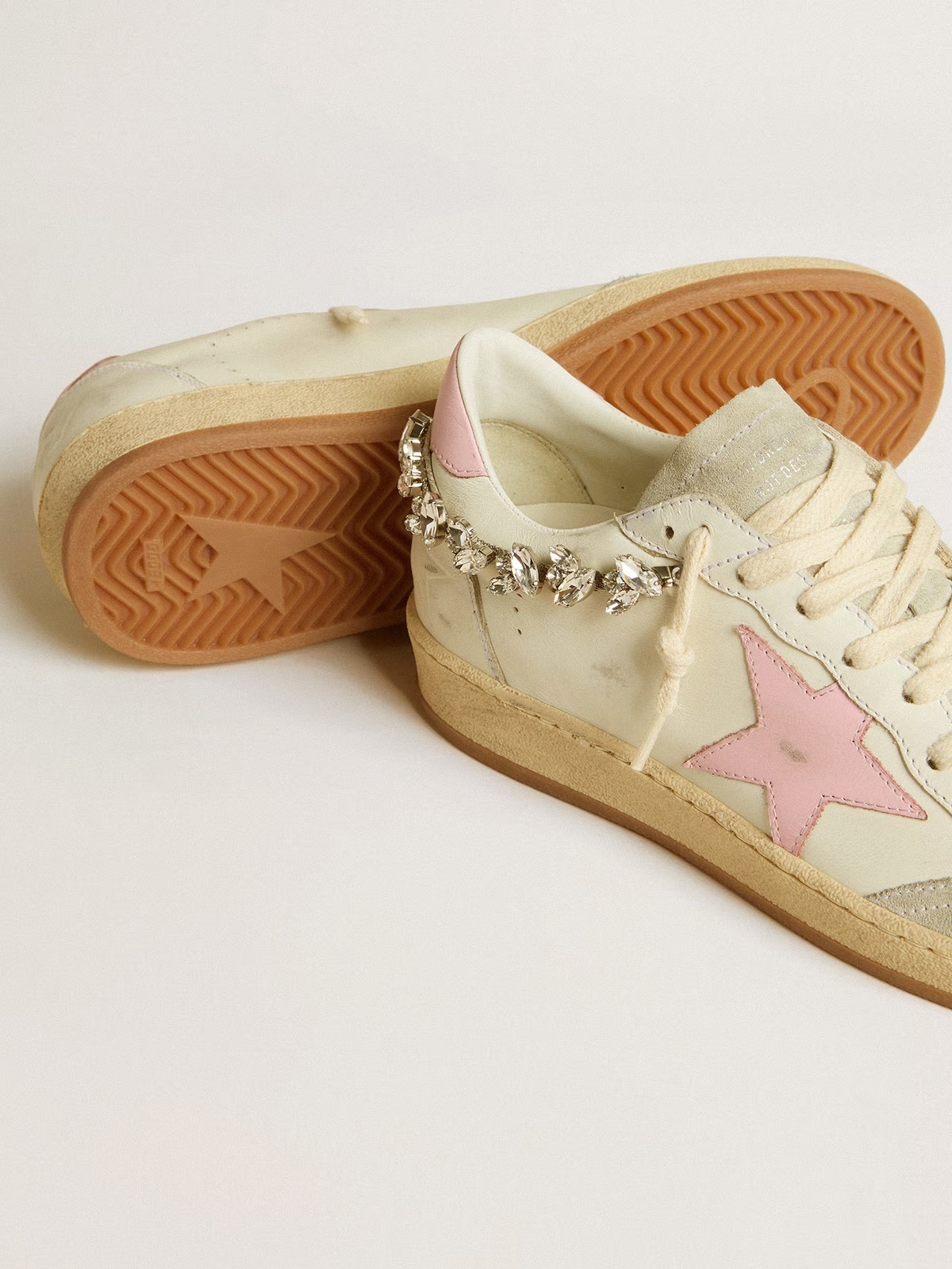 Golden Goose GGDB Ball Star Sabots in nappa with platinum star and shearling lining