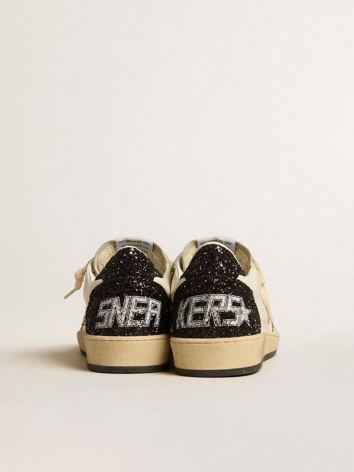 Golden Goose GGDB Women's Ball Star LTD in nappa and suede with glitter star and black heel tab