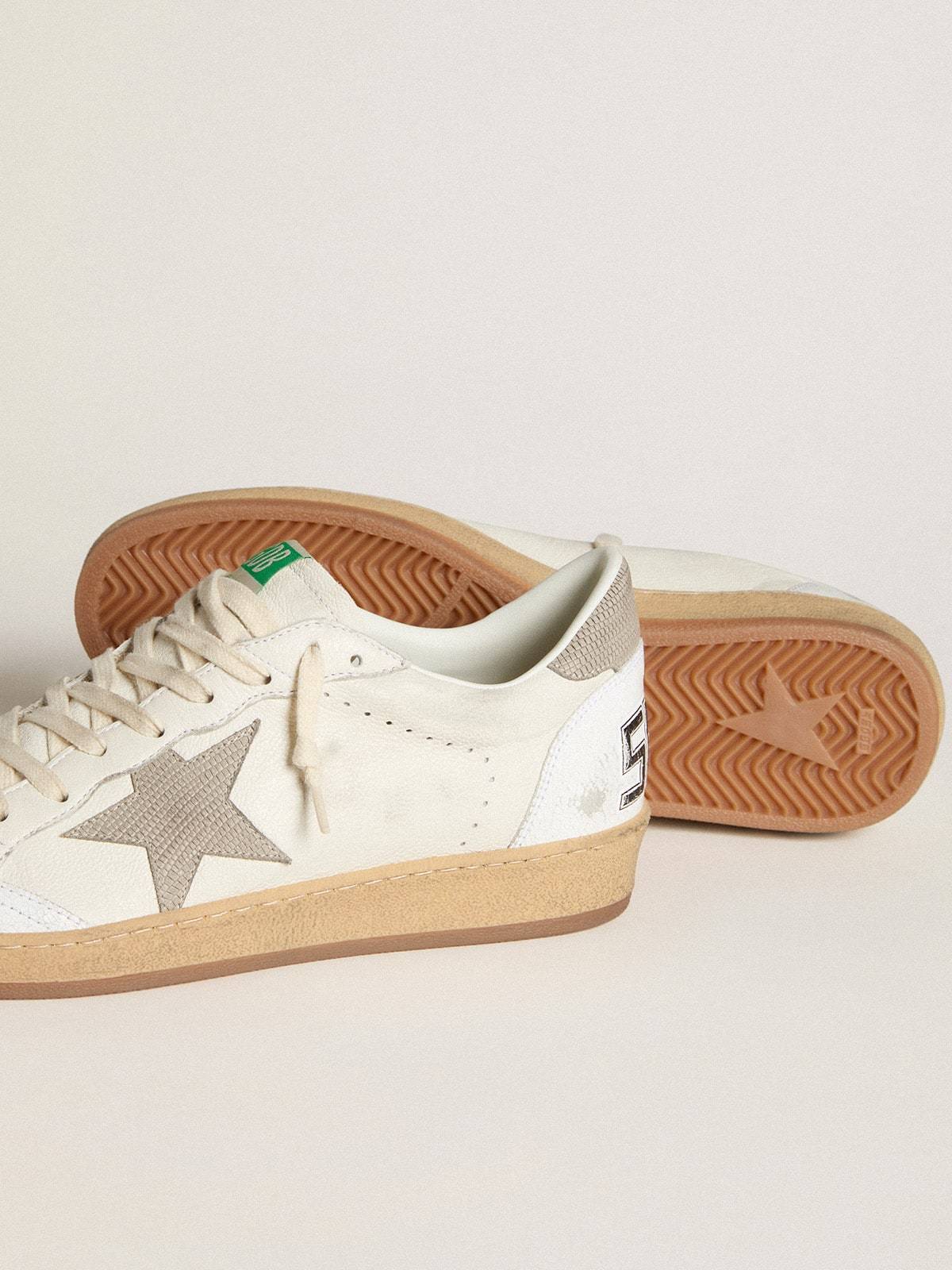 Golden Goose GGDB Ball Star in nappa leather with gray nubuck star and heel tab