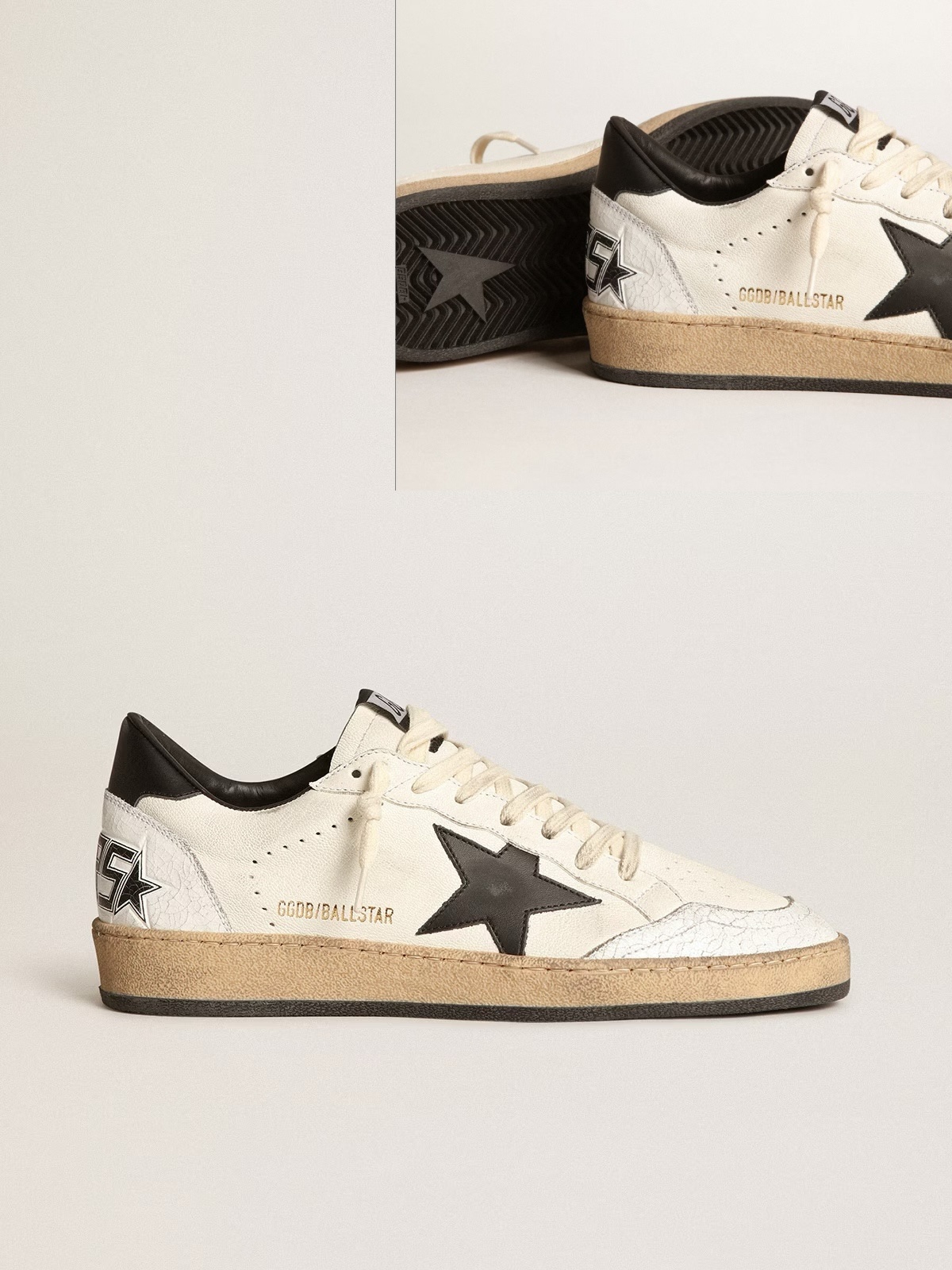 Golden Goose GGDB Women's Ball Star in nappa with black star and black heel tab